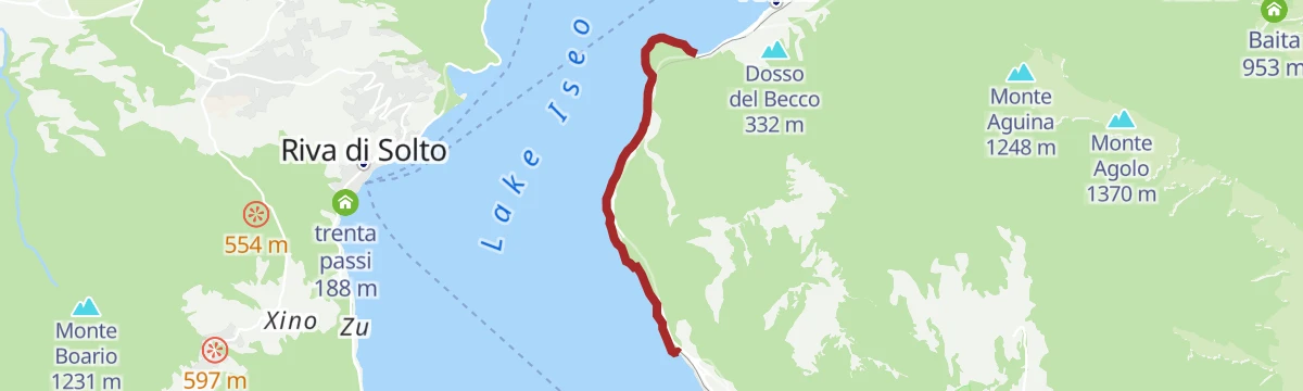 Route map: Ciclopedonale tra Vello e Toline